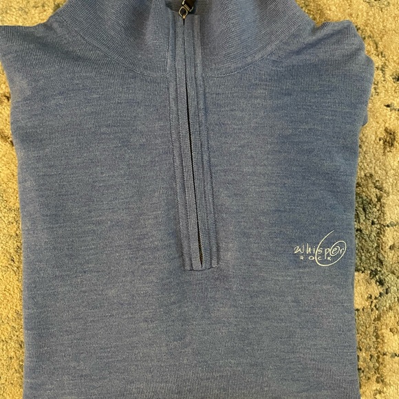 FAIRWAY & GREENE Whisper Rock CC Italian Merino 1/4 Zip Windvest in Blue XL $250 - Picture 8 of 8